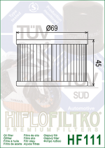 Маслянный фильтр Hiflo HF111