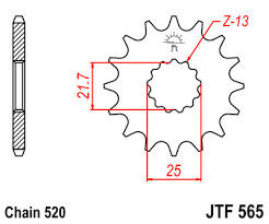 Звезда передняя JTF 565.15