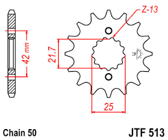 Звезда передняя JTF 513.18