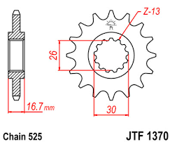 Звезда передняя JTF 1370.16