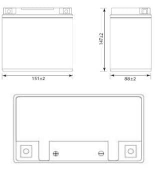 Аккумулятор Delta CT1214 (12V / 14Ah) [YTX14H-BS, YTX16-BS, YB16B-A,YTX14-BS]