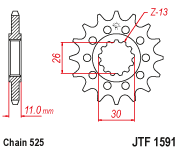 Звезда ведущая JTF 1591.16