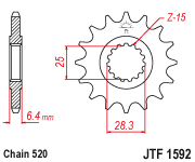 Звезда ведущая JTF 1592.14