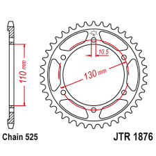 Звезда задняя JT 1876.43