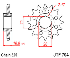 Звезда ведущая JT 704.16