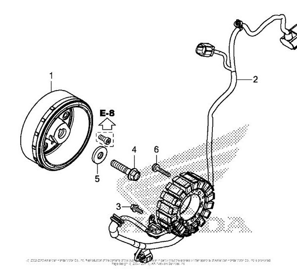 Маховик FLYWHEEL COMP. (31110-MJP-G51) Honda