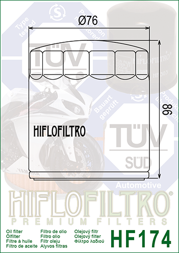 Масляный фильтр HIFLO FILTRO – HF174C