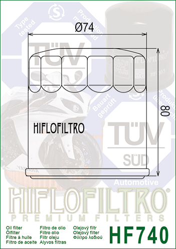 Масляный фильтр HIFLO FILTRO – HF740