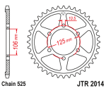 Звезда задняя JTR2014.47