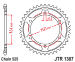 Звезда задняя JTR1307.42