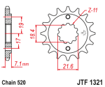 Звезда передняя JTF1321.14