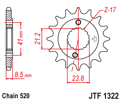 Звезда передняя JTF1322.14