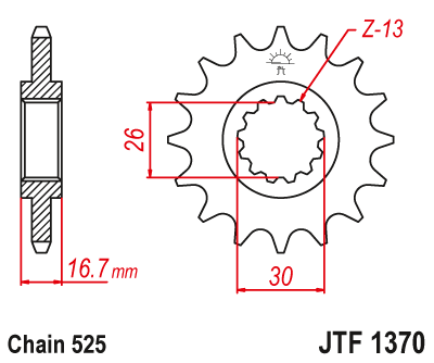 Звезда передняя JTF1370.15