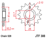 Звезда передняя JTF308.14