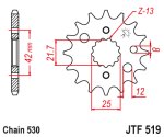 Звезда передняя JTF519.15