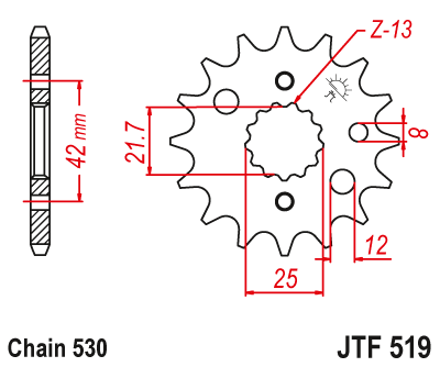 Звезда передняя JTF519.15