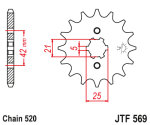 Звезда передняя JTF569.14