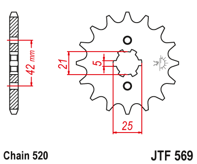 Звезда передняя JTF569.16