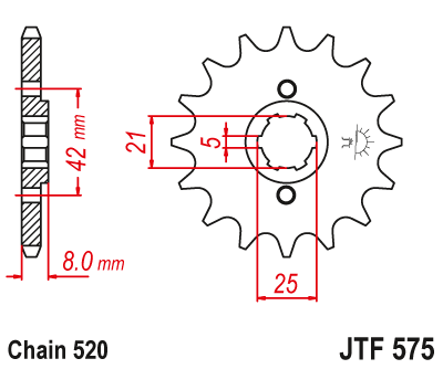 Звезда передняя JTF575.15