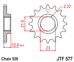 Звезда передняя JTF577.15