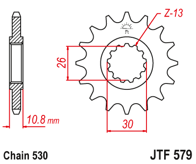 Звезда передняя JTF579.16