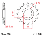 Звезда передняя JTF580.16